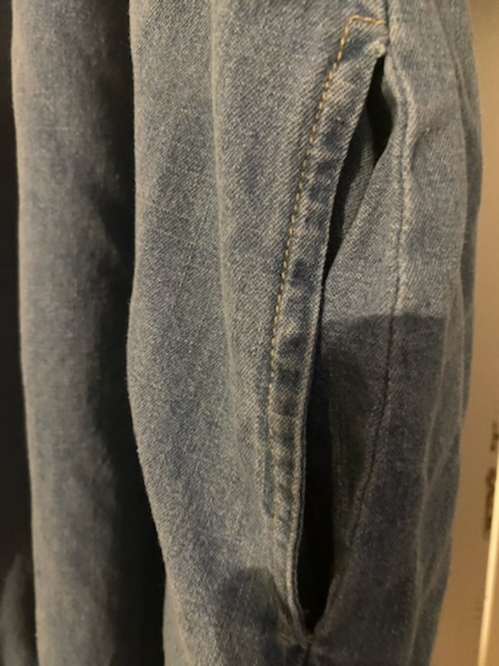 Umgee mini denim dress, size large - Picture 4 of 7